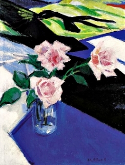 Still Life, Roses in a Vase, Private Collection