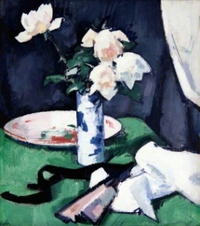 S.J. Peploe, Still Life, White Roses