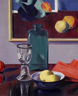 F.C.B. Cadell, Still Life with Green Bottle