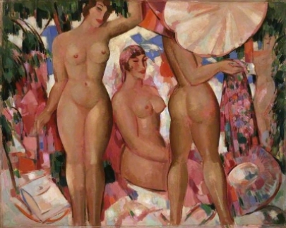 Bathers, The Parasol, The Fergusson Gallery, Perth