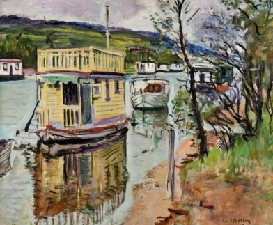 G.L. Hunter, Houseboats, Loch Lomond, Kelvingrove Art Gallery and Museum, Glasgow. 