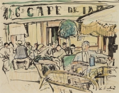 G.L. Hunter, Café in Vence