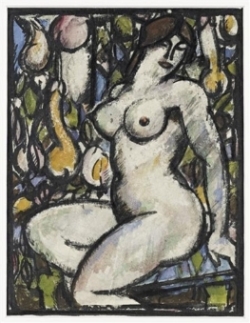 J.D. Fergusson, Seated Nude, Anne Estelle Rice
